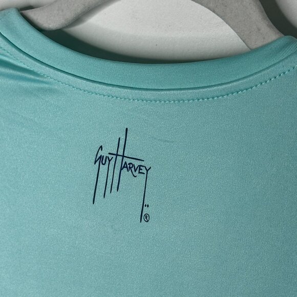 Guy Harvey Performance Long Sleeve Shirt Women's Medium Sea Turtle Floral UV SPF - Picture 5 of 7